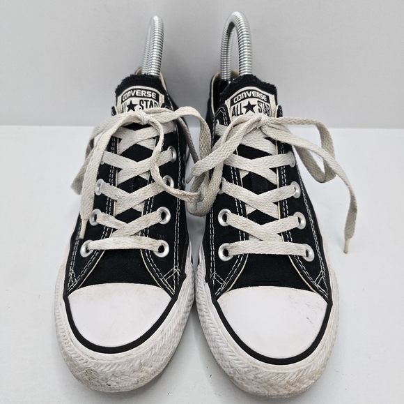 Converse Chuck Taylor All-Stars black canvas distressed low-top sneakers WMS 6 - Picture 6 of 12